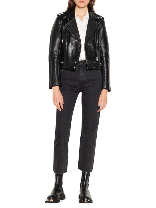 Sandro Siouxie Leather Biker Jacket 4 Sandro Siouxie Leather Biker Jacket - Image 2