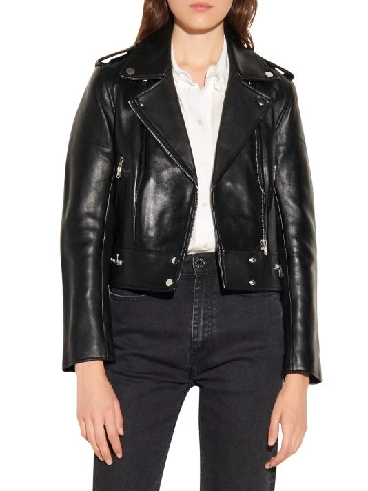 Sandro Siouxie Leather Biker Jacket 5 Sandro Siouxie Leather Biker Jacket - Image 3
