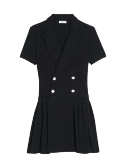 Sandro Rosa Short Tweed Coat Dress