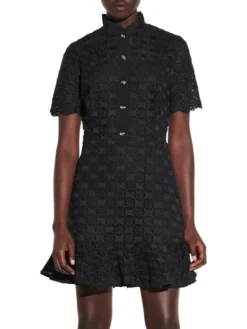 Sandro Felia Short-Sleeve Lace Shirtdress -Sandro Sales Shop unnamed file 128