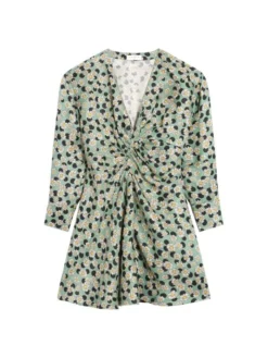 Sandro Angele Floral Print Mini Dress