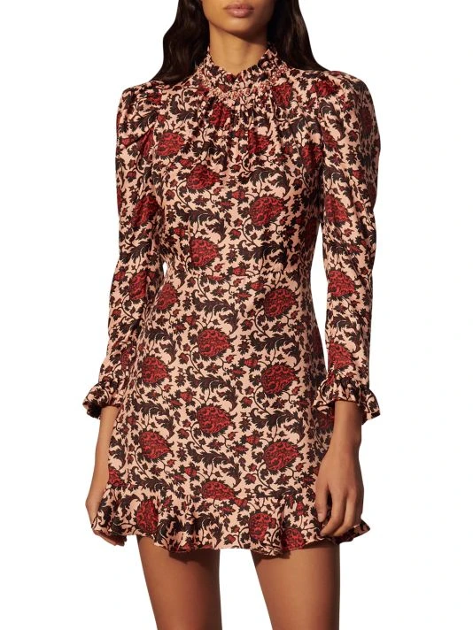 Sandro Lyah Paisley-Printed Silk Blend Dress 3 Sandro Lyah Paisley-Printed Silk Blend Dress