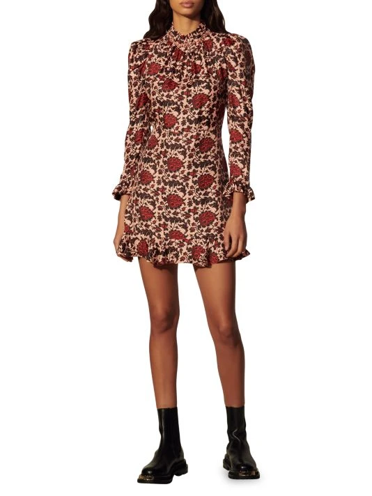 Sandro Lyah Paisley-Printed Silk Blend Dress 4 Sandro Lyah Paisley-Printed Silk Blend Dress - Image 2