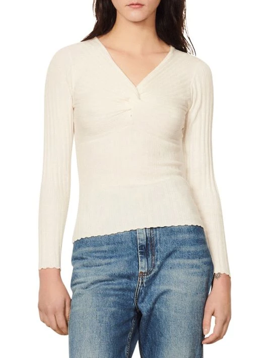 Sandro Lumio Ribbed Long-Sleeve Sweater 5 Sandro Lumio Ribbed Long-Sleeve Sweater - Image 3