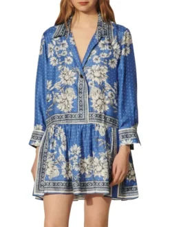 Sandro Chloe Patchwork-Print Silk Shirtdress 8 Sandro Chloe Patchwork-Print Silk Shirtdress -Sandro Sales Shop unnamed file 156