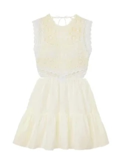 Sandro Isee Lace-Trim Mini Dress