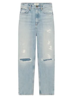 Sandro Guylain High-Rise Distressed Crop Jeans