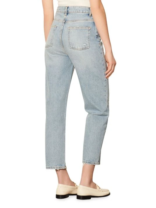 Sandro Guylain High-Rise Distressed Crop Jeans 6 Sandro Guylain High-Rise Distressed Crop Jeans - Image 4