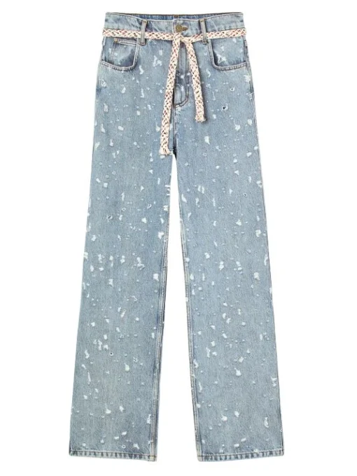 Sandro Ruthy Distressed Flared Leg Jeans -Sandro Sales Shop unnamed file 209