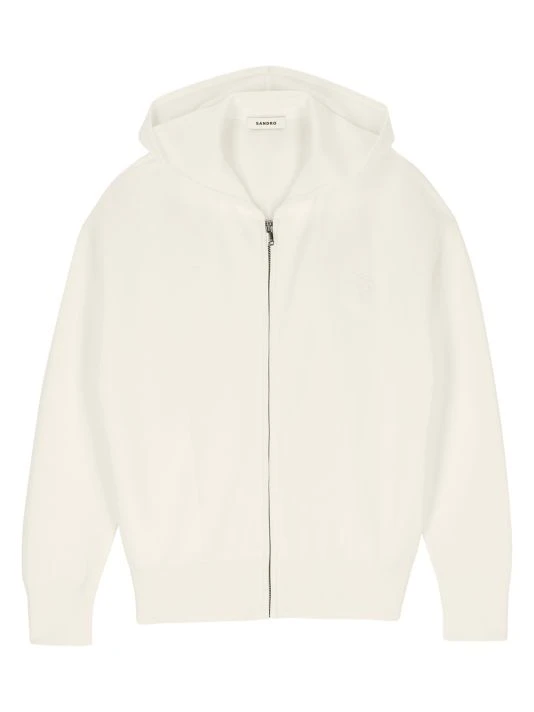 Sandro Reynold Knit Zip-Up Hoodie White 5 Sandro Reynold Knit Zip-Up Hoodie White - Image 3