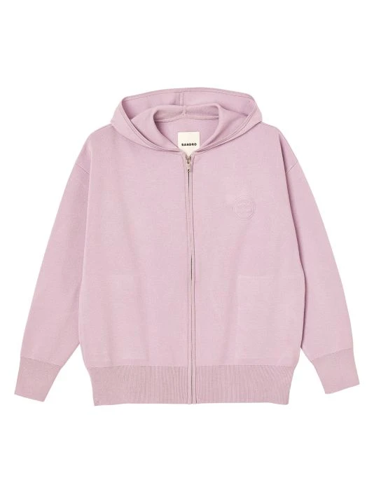 Sandro Reynold Knit Zip-Up Hoodie White 6 Sandro Reynold Knit Zip-Up Hoodie White - Image 4