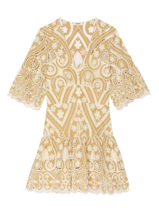 Sandro Drew Guipure Lace Mini Dress 3 Sandro Drew Guipure Lace Mini Dress