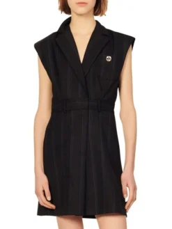 Sandro Vaiana Pinstriped Wool Dress 8 Sandro Vaiana Pinstriped Wool Dress -Sandro Sales Shop unnamed file 233