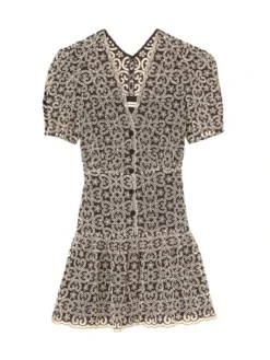 Sandro Angeles Guipure Lace Mini Dress