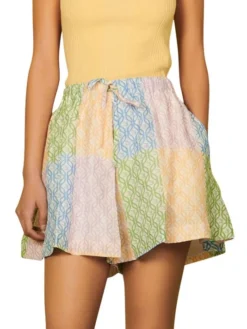 Sandro Rimini Colorblock Monogram Shorts -Sandro Sales Shop unnamed file 248