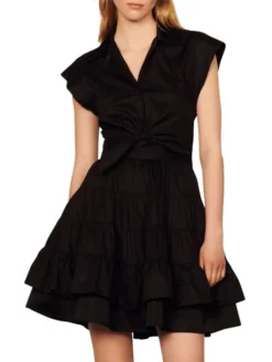 Sandro Fifi Cotton Fit-&-Flare Dress -Sandro Sales Shop unnamed file 25