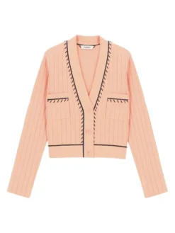 Sandro Embroidered Cardigan