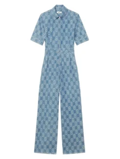 Sandro Acelie Double S Denim Jumpsuit