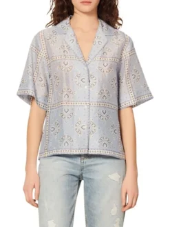 Sandro Livia Bandana-Print Shirt -Sandro Sales Shop unnamed file 291