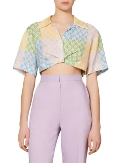 Sandro Leona Cropped Monogrammed Shirt 8 Sandro Leona Cropped Monogrammed Shirt -Sandro Sales Shop unnamed file 295