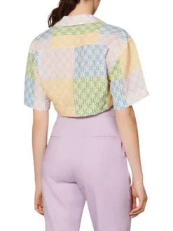 Sandro Leona Cropped Monogrammed Shirt 9 Sandro Leona Cropped Monogrammed Shirt -Sandro Sales Shop unnamed file 296