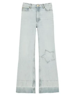 Sandro Stephen High-Rise Patchwork Flare Jeans