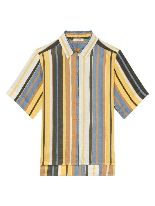 Sandro Bronx Linen-Blend Shirt 3 Sandro Bronx Linen-Blend Shirt