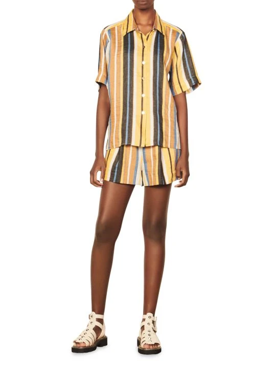 Sandro Bronx Linen-Blend Shirt 4 Sandro Bronx Linen-Blend Shirt - Image 2