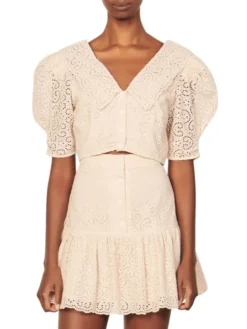 Sandro Linda Embroidered Crop Top -Sandro Sales Shop unnamed file 326