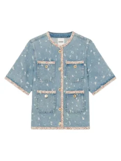 Sandro Lorette Tailored Denim Jacket