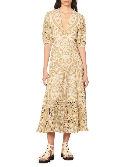 Sandro Naomi Guipure Lace Midi Dress 4 Sandro Naomi Guipure Lace Midi Dress - Image 2