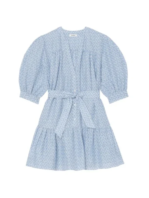 Sandro Emilion Printed Silk-Blend Dress -Sandro Sales Shop unnamed file 347