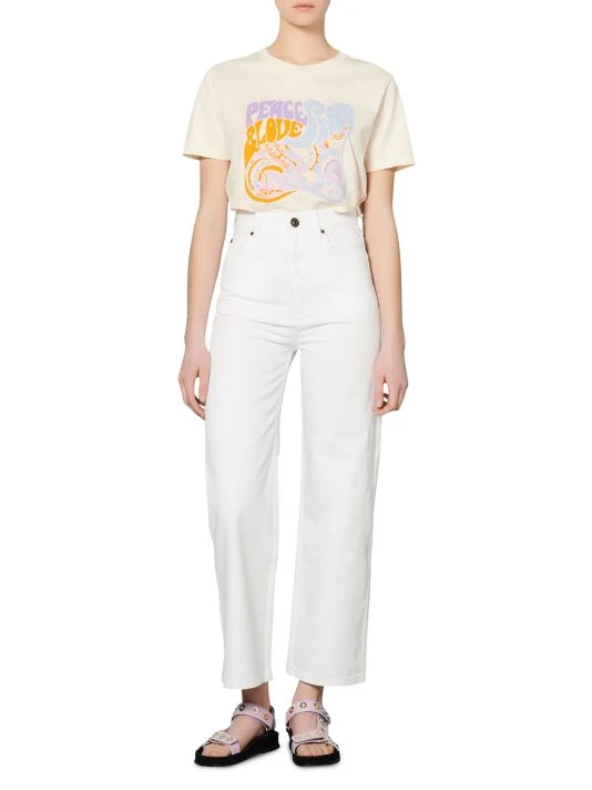 Sandro Nico Mid-Rise Straight-Leg Cropped Jeans 4 Sandro Nico Mid-Rise Straight-Leg Cropped Jeans - Image 2