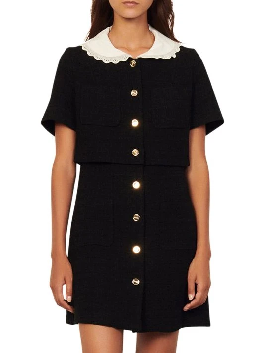 Sandro Faustine Tweed Dress 3 Sandro Faustine Tweed Dress