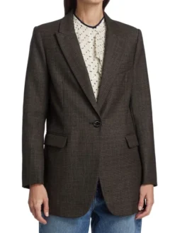 Sandro Steffie Check Wool-Blend Blazer -Sandro Sales Shop unnamed file 405