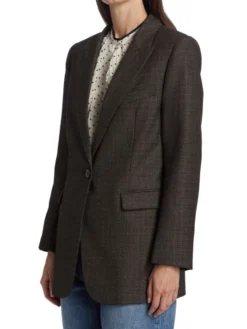 Sandro Steffie Check Wool-Blend Blazer -Sandro Sales Shop unnamed file 406