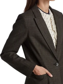 Sandro Steffie Check Wool-Blend Blazer -Sandro Sales Shop unnamed file 408