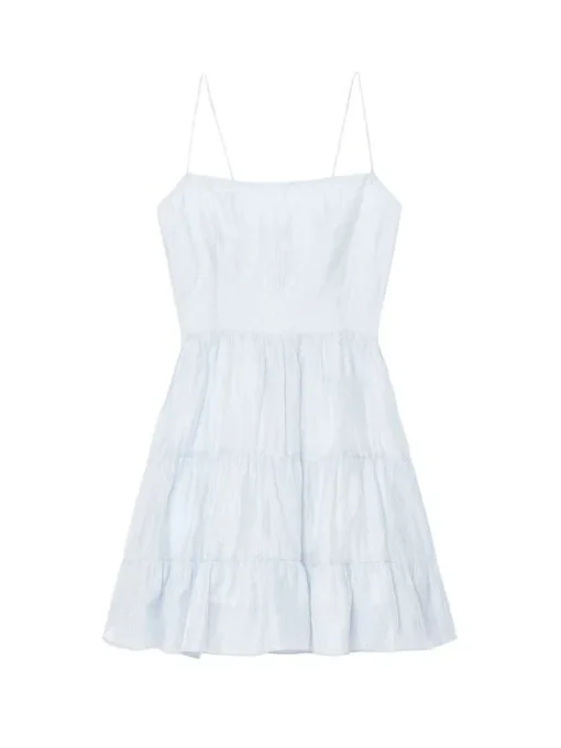 Sandro Kersten Fit-&-Flare Linen Dress -Sandro Sales Shop unnamed file 427