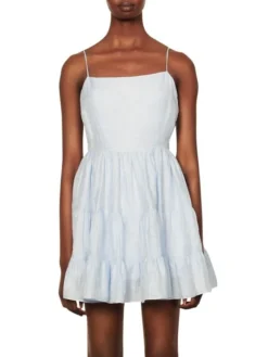 Sandro Kersten Fit-&-Flare Linen Dress -Sandro Sales Shop unnamed file 430