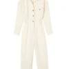 Sandro Sidonie Linen-Blend Jumpsuit -Sandro Sales Shop unnamed file 435