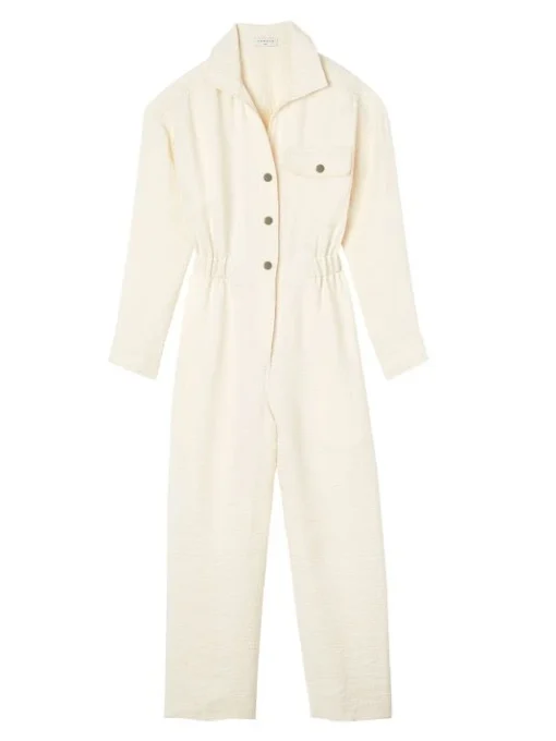 Sandro Sidonie Linen-Blend Jumpsuit -Sandro Sales Shop unnamed file 435