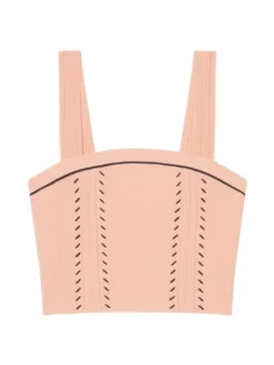 Sandro Figari Cropped Knit Camisole