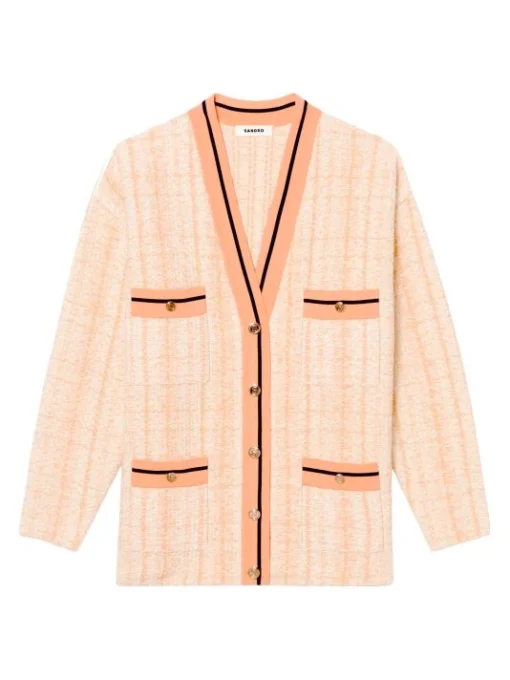 Sandro Enguerrand Stripe-Trim Cardigan -Sandro Sales Shop unnamed file 449