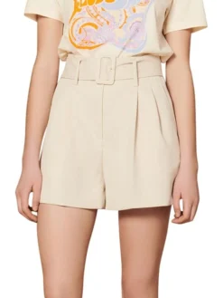 Sandro Arthus Belted High-Waist Shorts -Sandro Sales Shop unnamed file 459