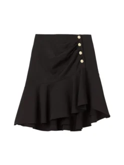 Sandro Lisboa Asymmetric Ruffle Skirt