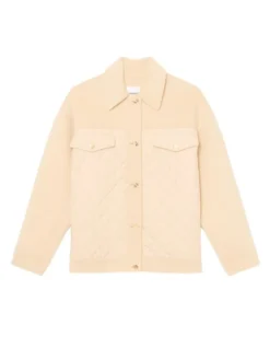 Sandro Aldric Quilted Wool Jacket