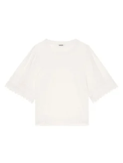 Sandro Belize Eyelet-Embellished T-Shirt