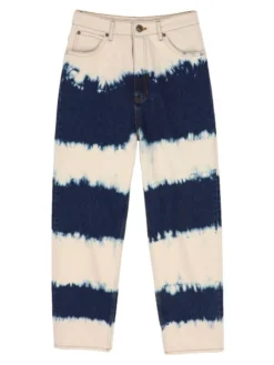 Sandro Sebastien High-Rise Tie-Dye Barrel-Leg Jeans