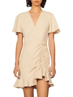 Sandro Albi Ruffle-Trim Mini Dress -Sandro Sales Shop unnamed file 567