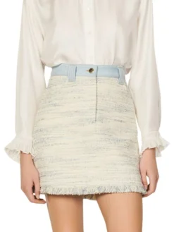 Sandro Bertille Tweed & Denim Mini Skirt 8 Sandro Bertille Tweed & Denim Mini Skirt -Sandro Sales Shop unnamed file 587